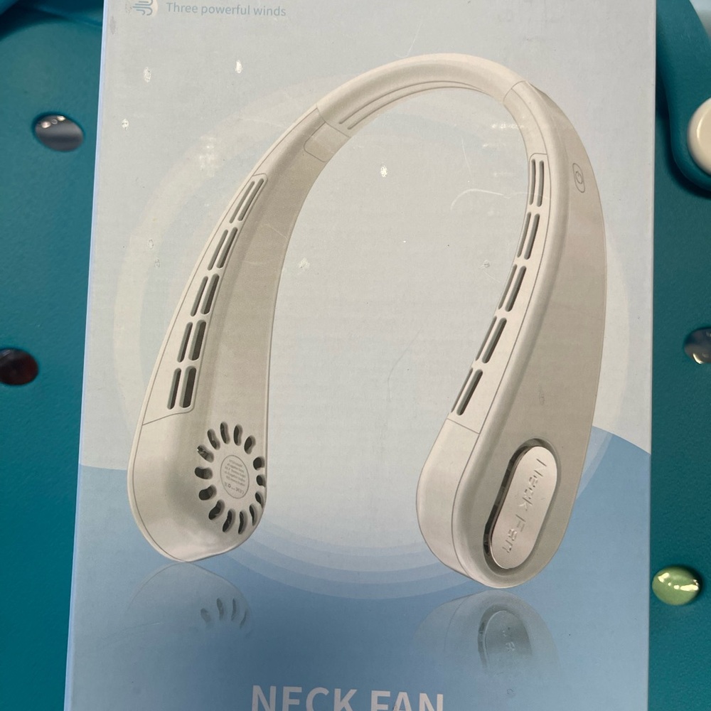 White Portable Neck Fan